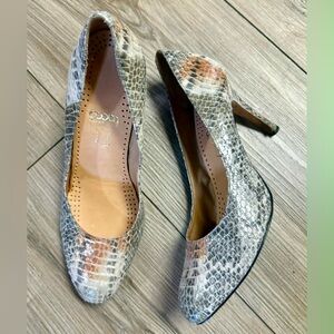 Corso Como Neutral Snake-Print Pumps with Soft Tan Insole